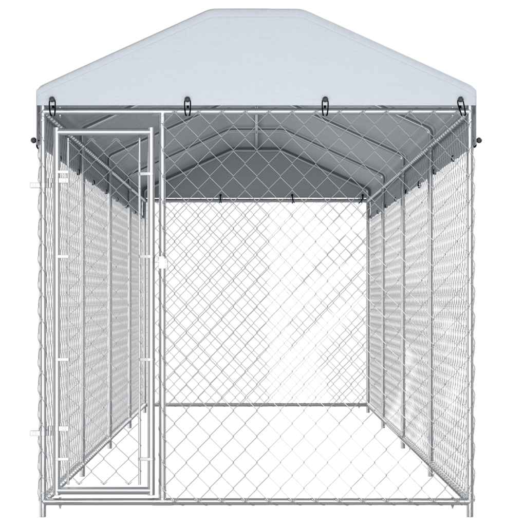 Vanjski kavez za pse s krovom 760 x 190 x 225 m