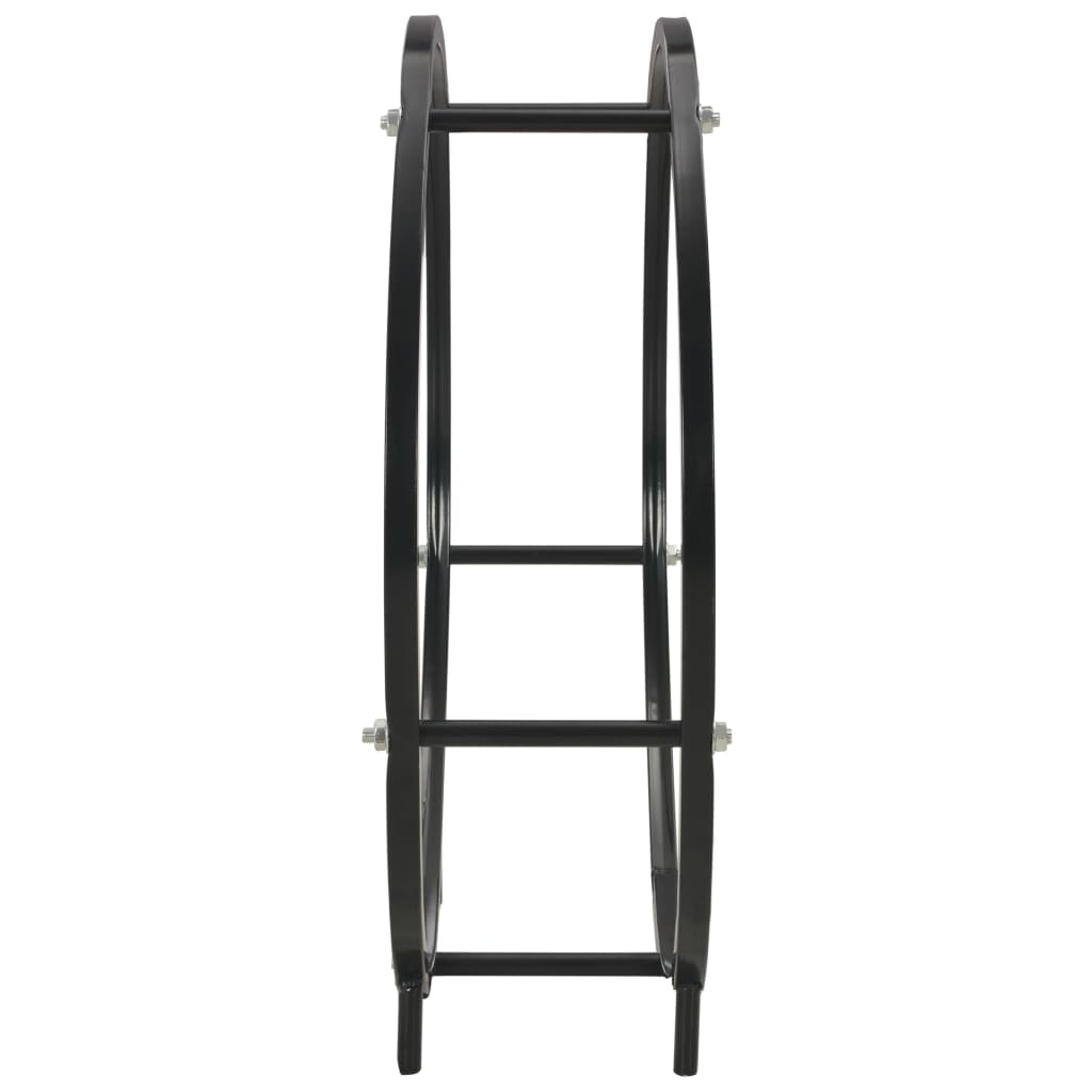 Stalak za drva za ogrjev crni 70 x 20 x 70 cm čelični
