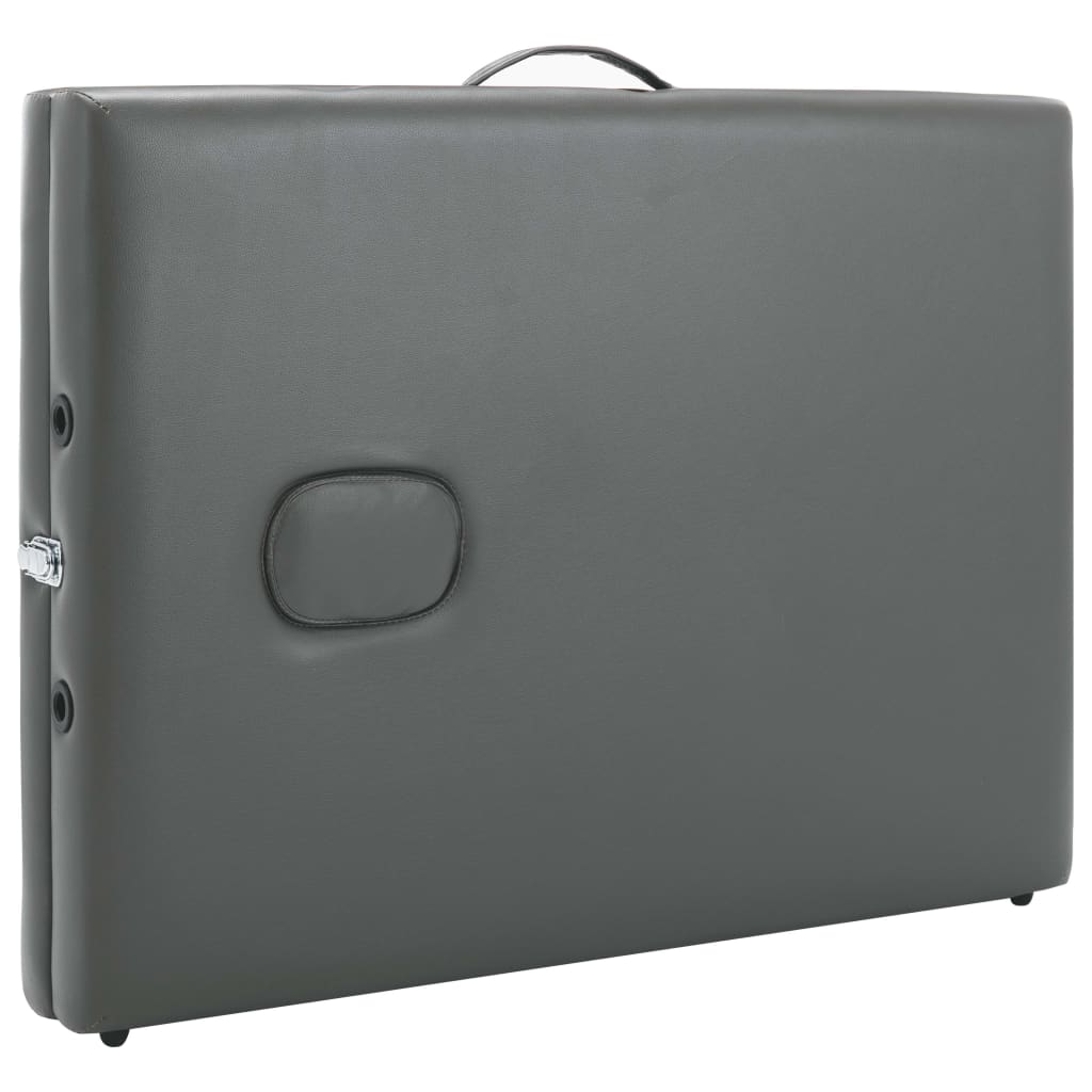 Masažni stol s 3 zone i aluminijskim okvirom antracit 186x68 cm