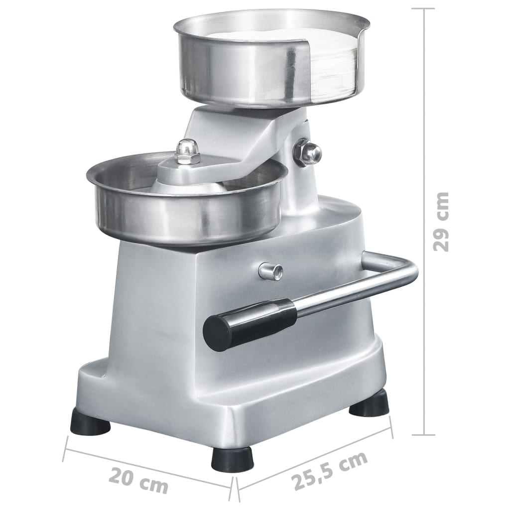 Preša za hamburgere s 500 papira za pljeskavice 13 cm aluminij