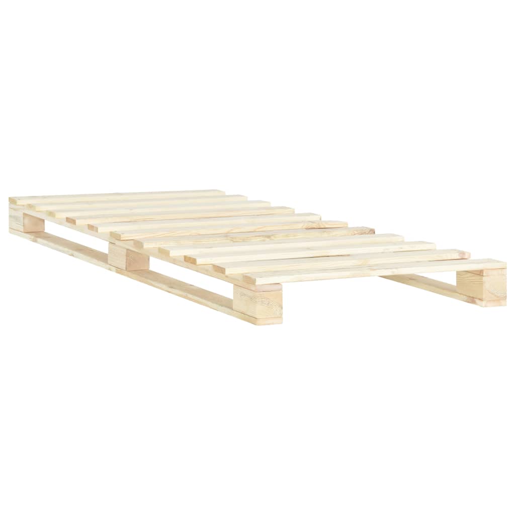 Okvir za krevet od paleta od masivne borovine 100 x 200 cm