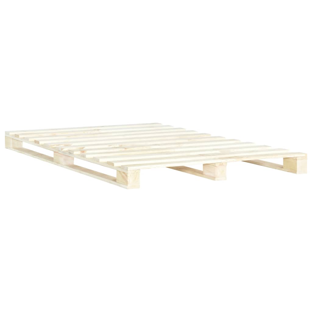 Okvir za krevet od paleta od masivne borovine 160 x 200 cm