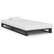 Okvir za krevet od paleta od masivne borovine sivi 100 x 200 cm