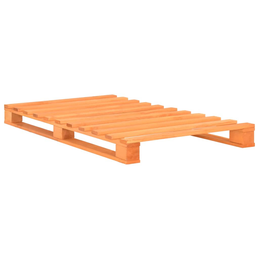 Okvir za krevet od paleta od masivne borovine smeđi 100x200 cm
