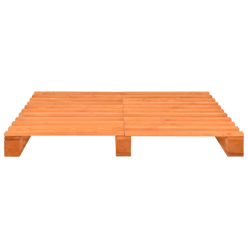 Okvir za krevet od paleta od masivne borovine smeđi 200x200 cm