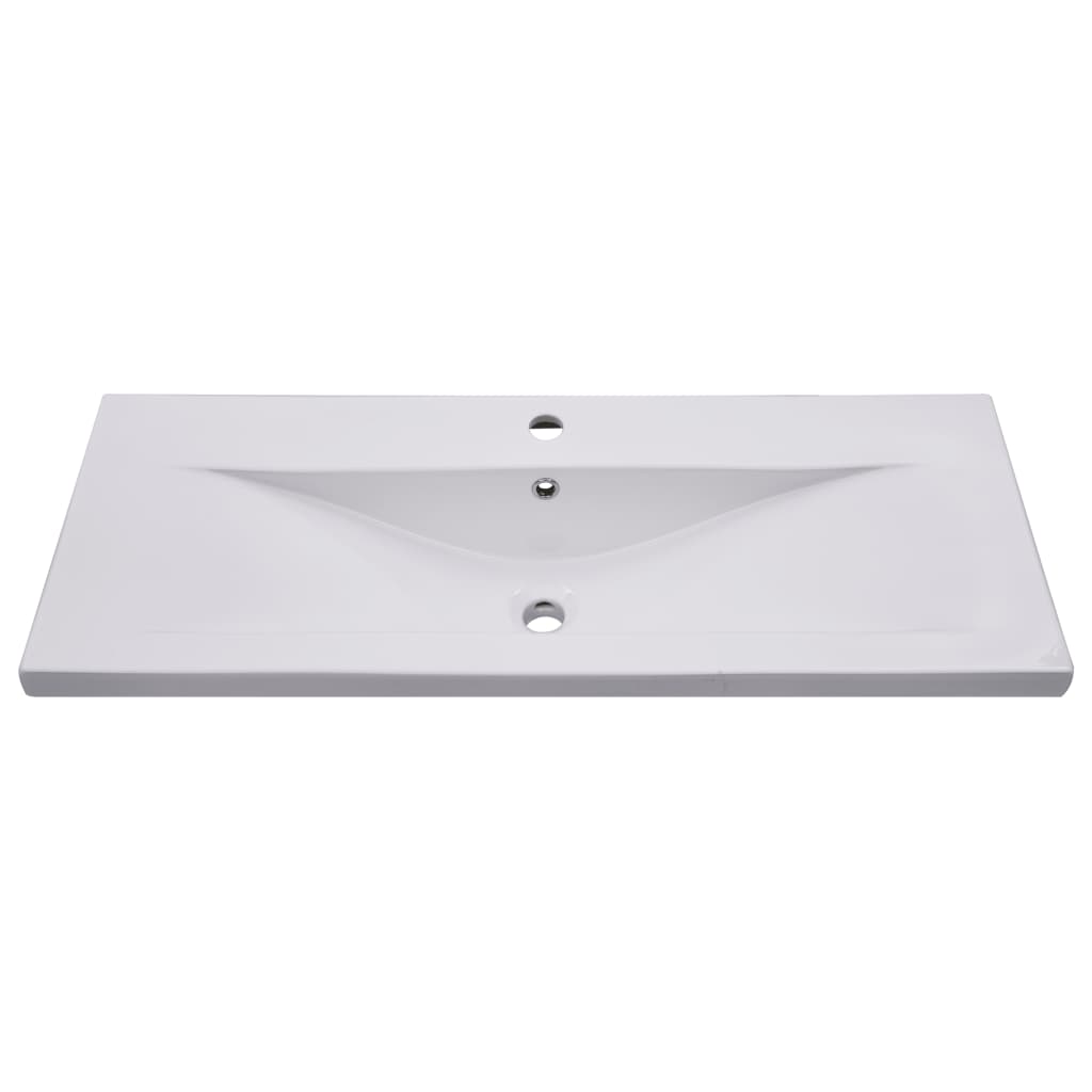 Ugradbeni umivaonik 101 x 39,5 x 18,5 cm keramički bijeli