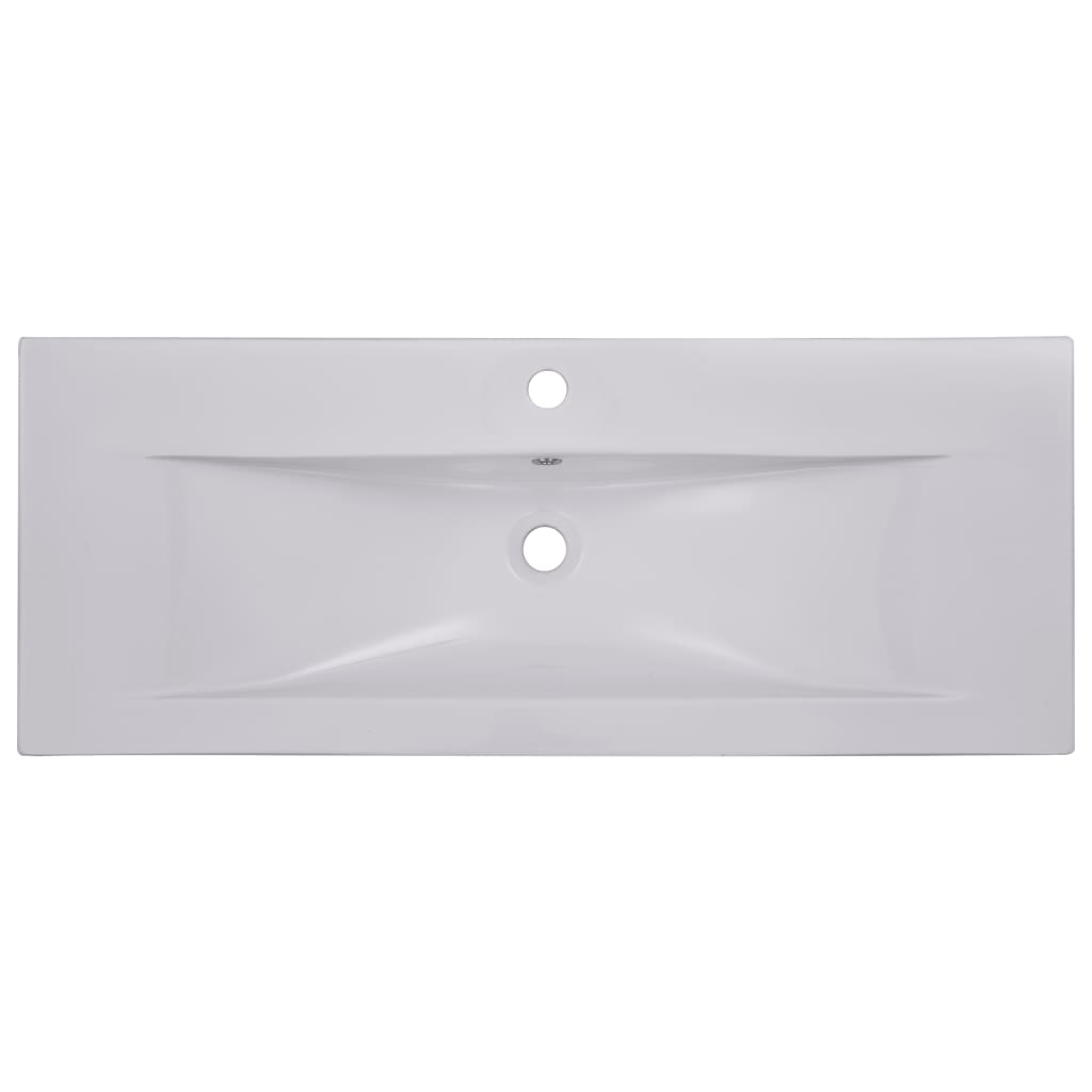 Ugradbeni umivaonik 101 x 39,5 x 18,5 cm keramički bijeli