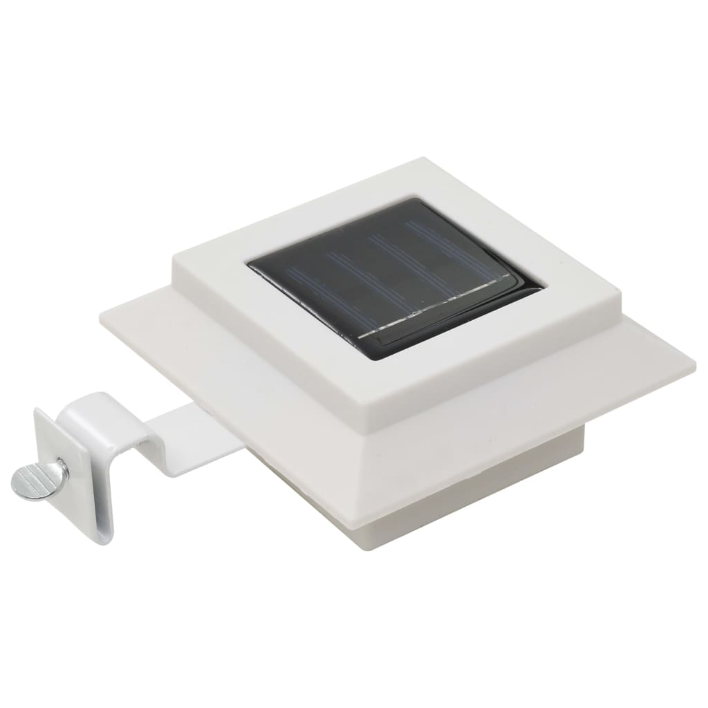Vanjske solarne svjetiljke 12 kom LED četvrtaste 12 cm bijele