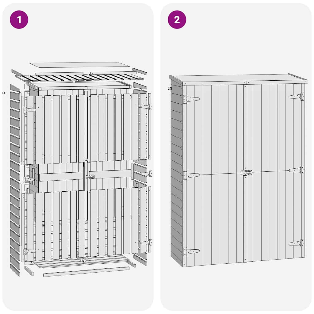 Vrtna kućica za alat od impregnirane borovine 123 x 50 x 171 cm