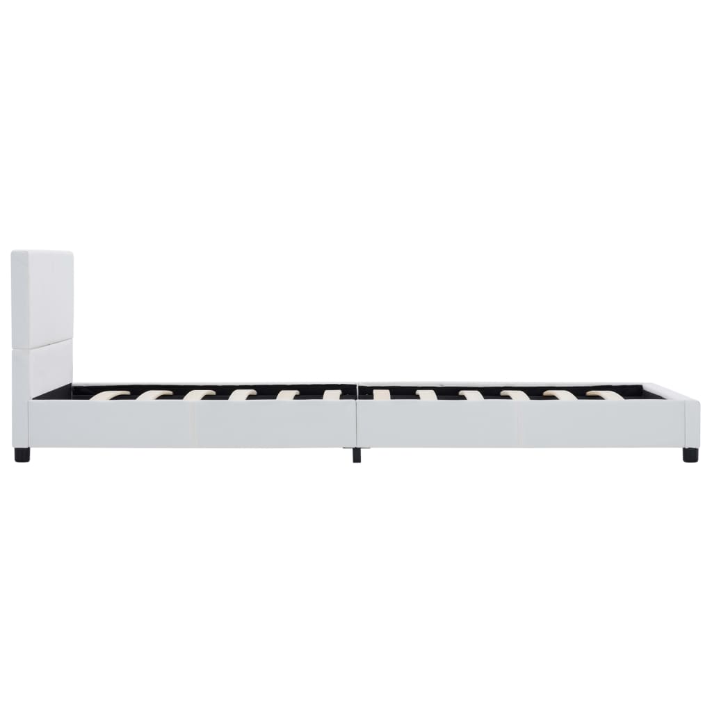 Okvir za krevet od umjetne kože bijeli 100 x 200 cm