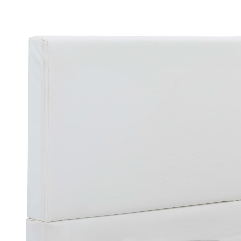 Okvir za krevet od umjetne kože bijeli 140 x 200 cm