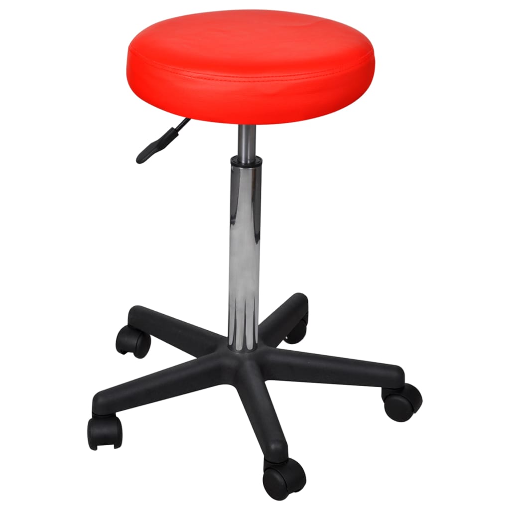 Uredski stolci od umjetne kože 2 kom crveni 35,5x84 cm