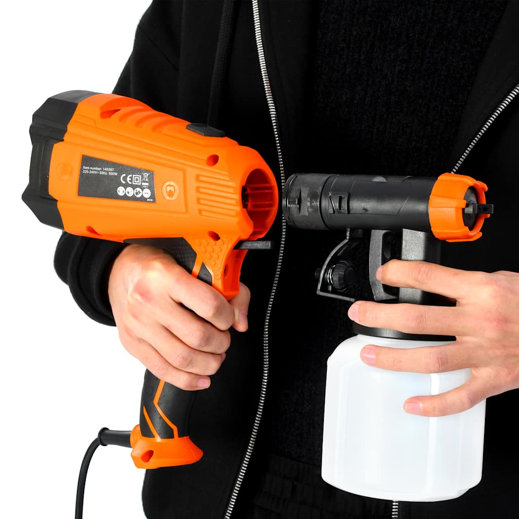 Električni pištolj za prskanje boje s 3 mlaznice 500 W 800 ml