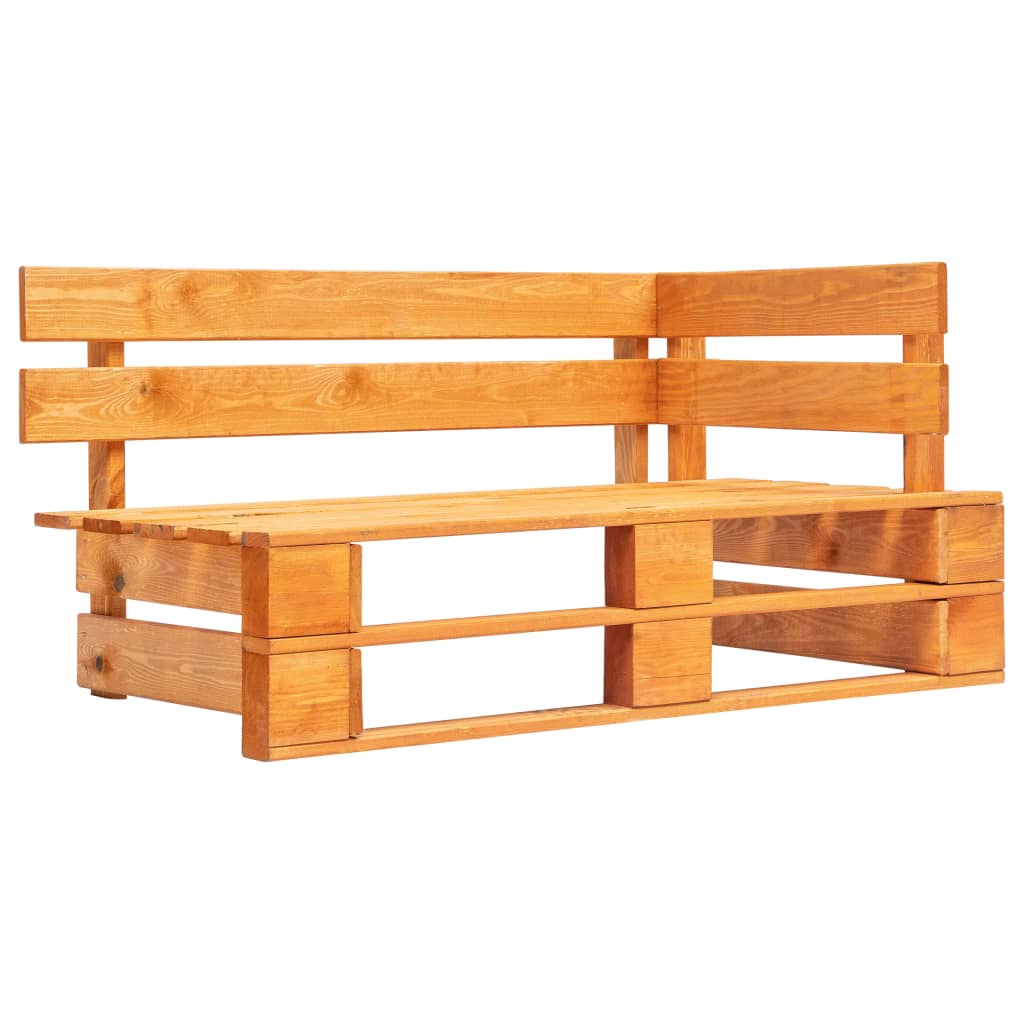 Vrtna sofa od paleta od borovine sa sivim jastucima