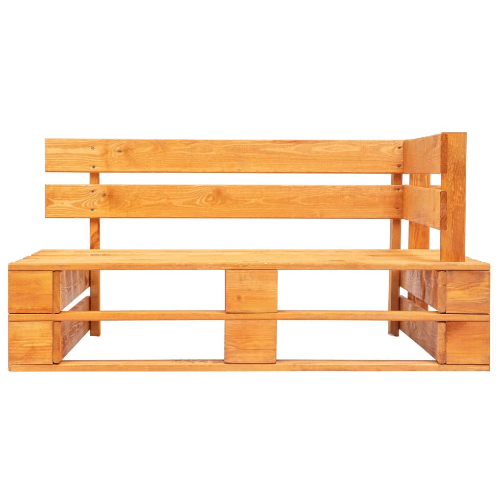 Vrtna sofa od paleta od borovine sa sivim jastucima