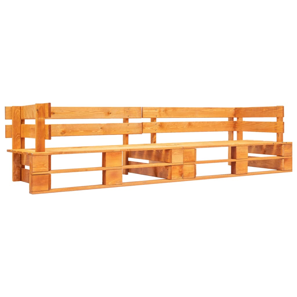 2-dijelni vrtni set sofa od paleta s jastucima boje pijeska