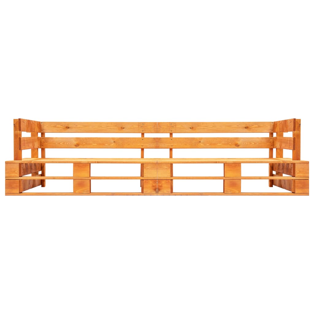 2-dijelni vrtni set sofa od paleta s jastucima boje pijeska