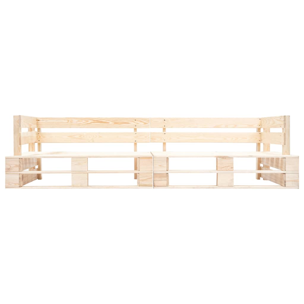 2-dijelni set vrtnih sofa od paleta od borovine s jastucima
