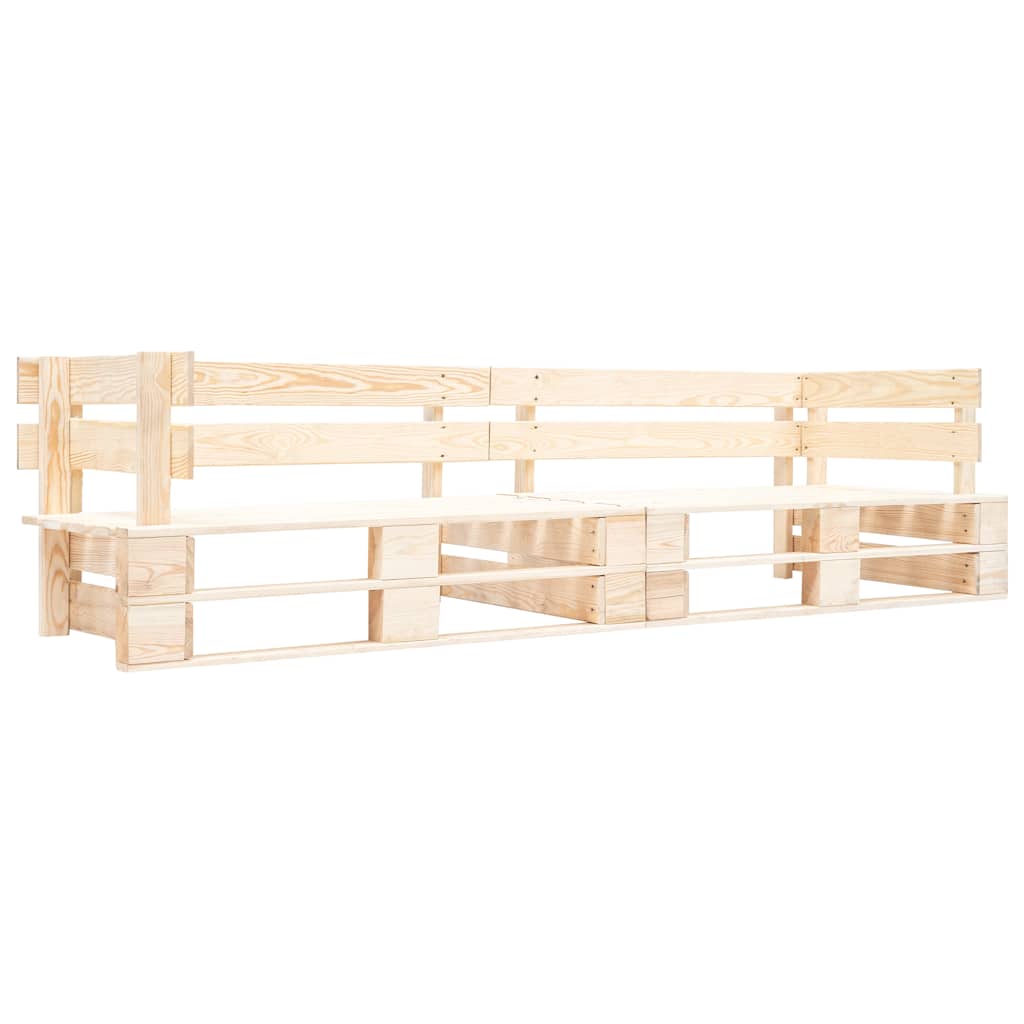 2-dijelni set vrtnih sofa od paleta od borovine s jastucima