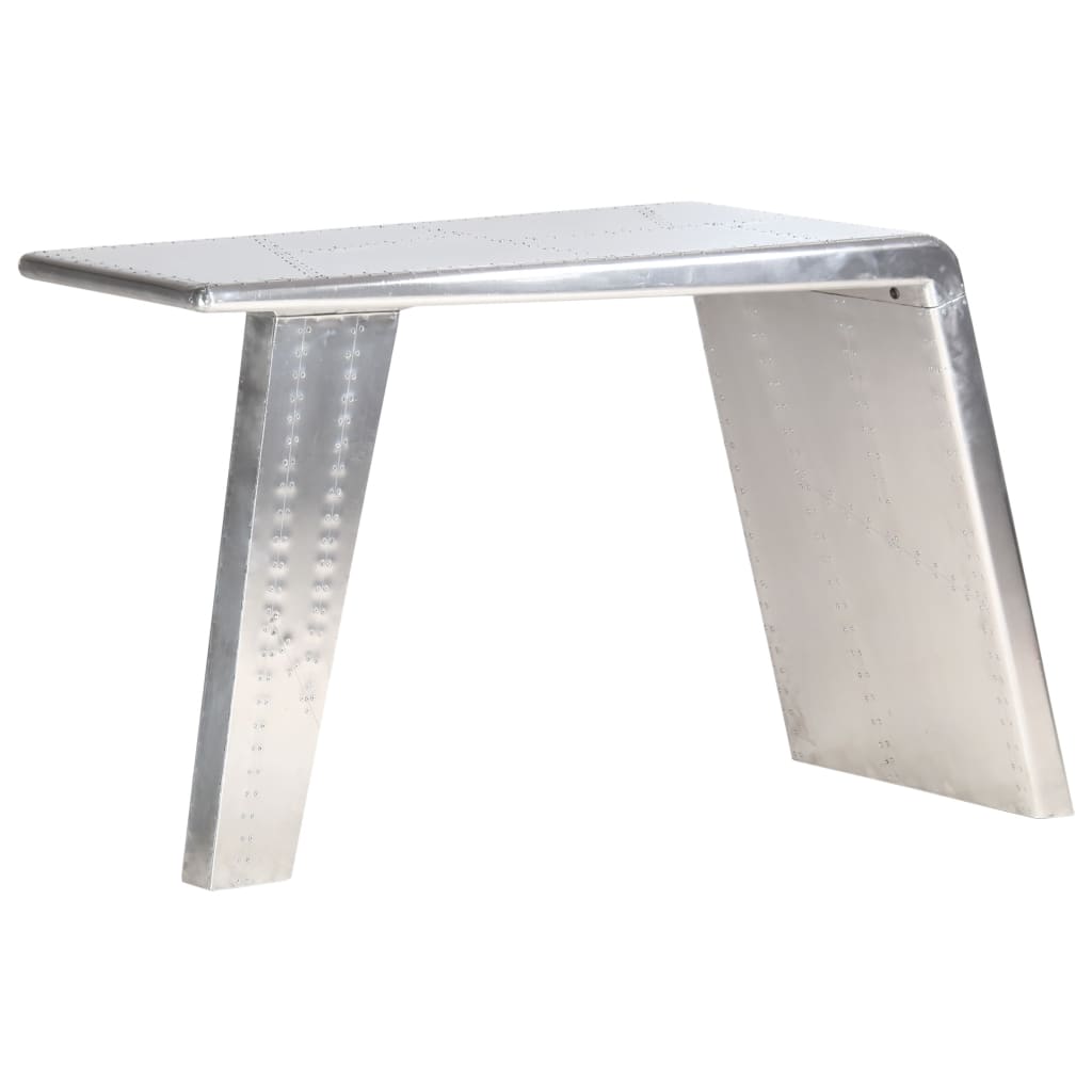 Avijatičarski radni stol srebrni 112 x 50 x 76 cm metalni