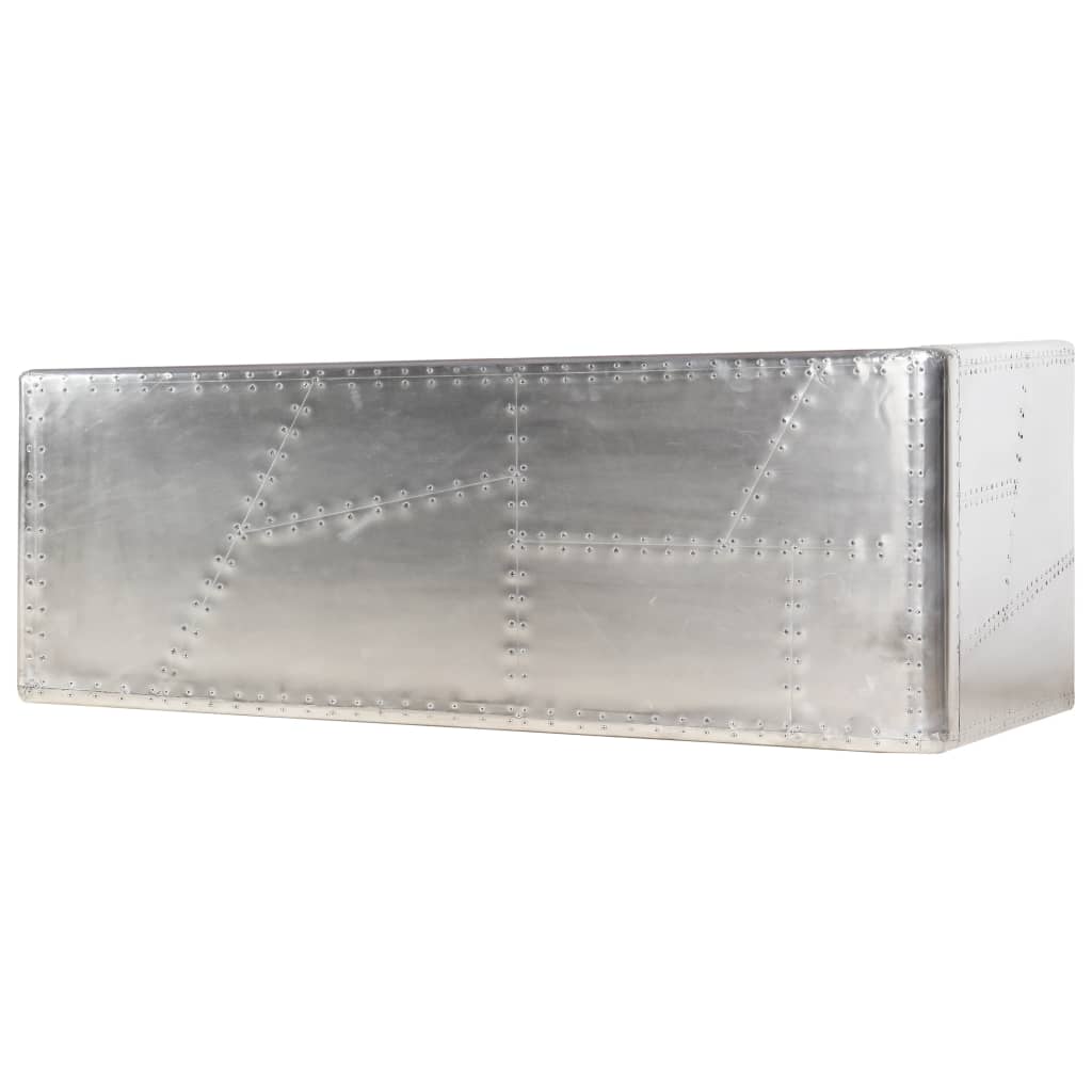 Avijatičarski radni stol srebrni 112 x 50 x 76 cm metalni