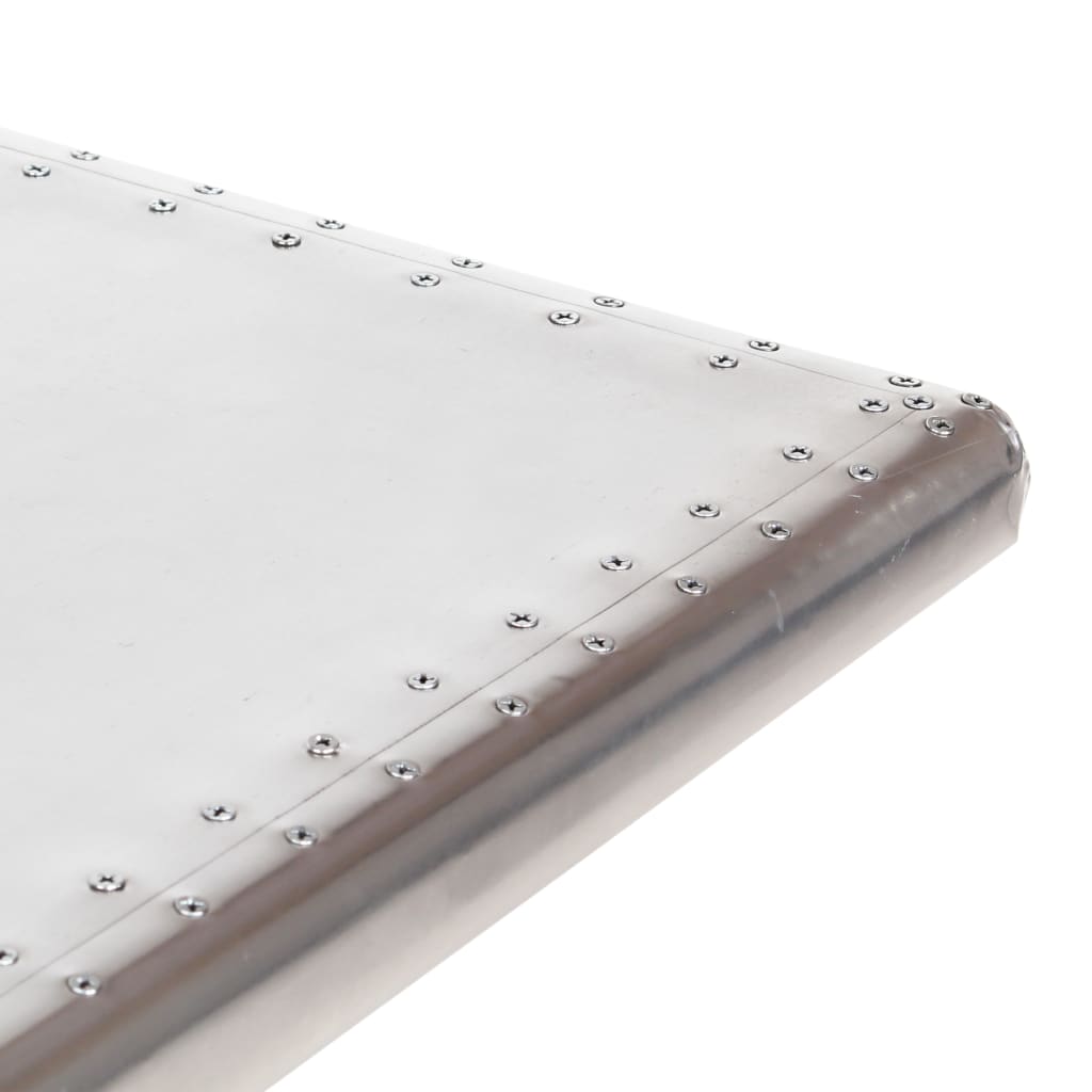 Avijatičarski radni stol srebrni 112 x 50 x 76 cm metalni