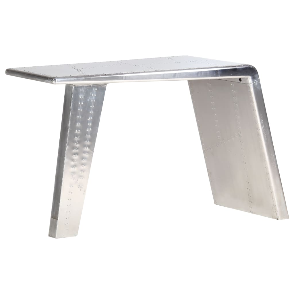 Avijatičarski radni stol srebrni 112 x 50 x 76 cm metalni