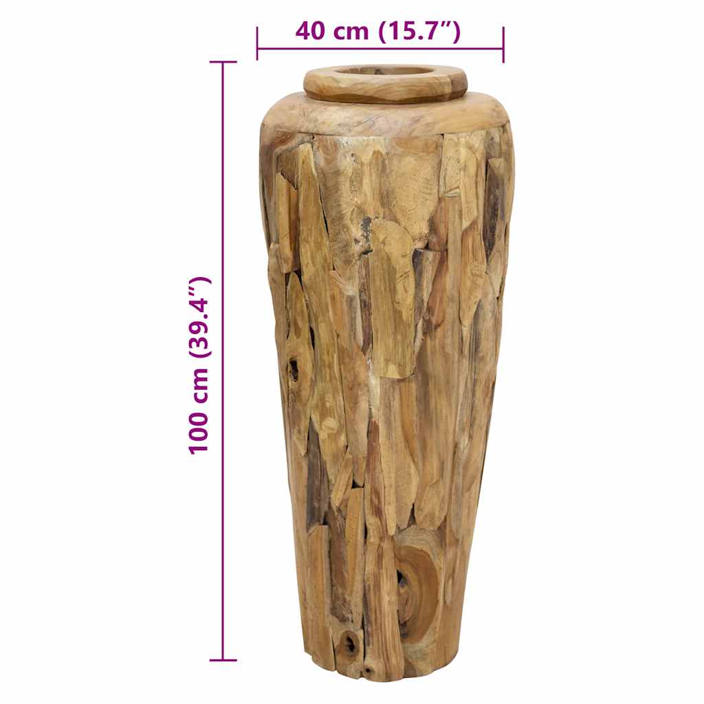 Ukrasna vaza 40 x 100 cm od masivne tikovine