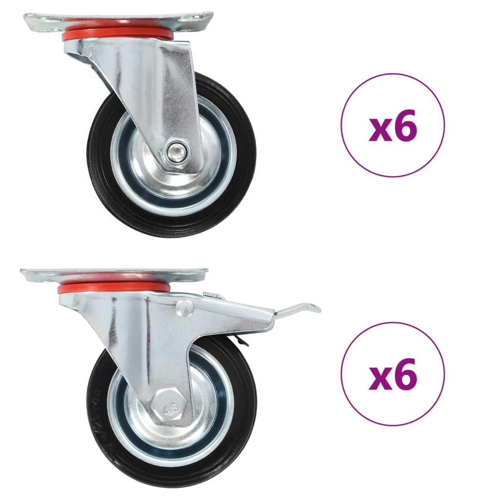 Okretni kotačići 12 kom 75 mm