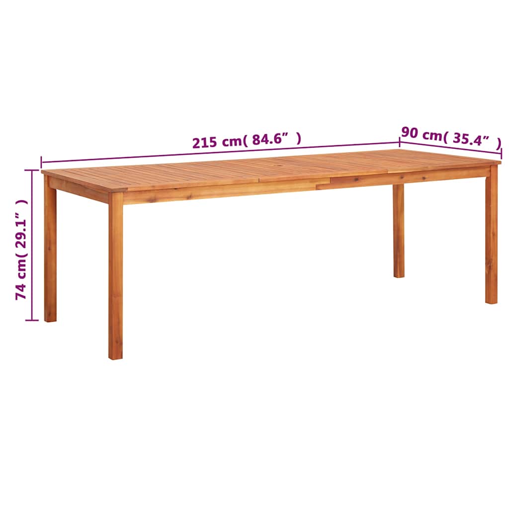 Vrtni stol od masivnog bagremovog drva 215 x 90 x 74 cm