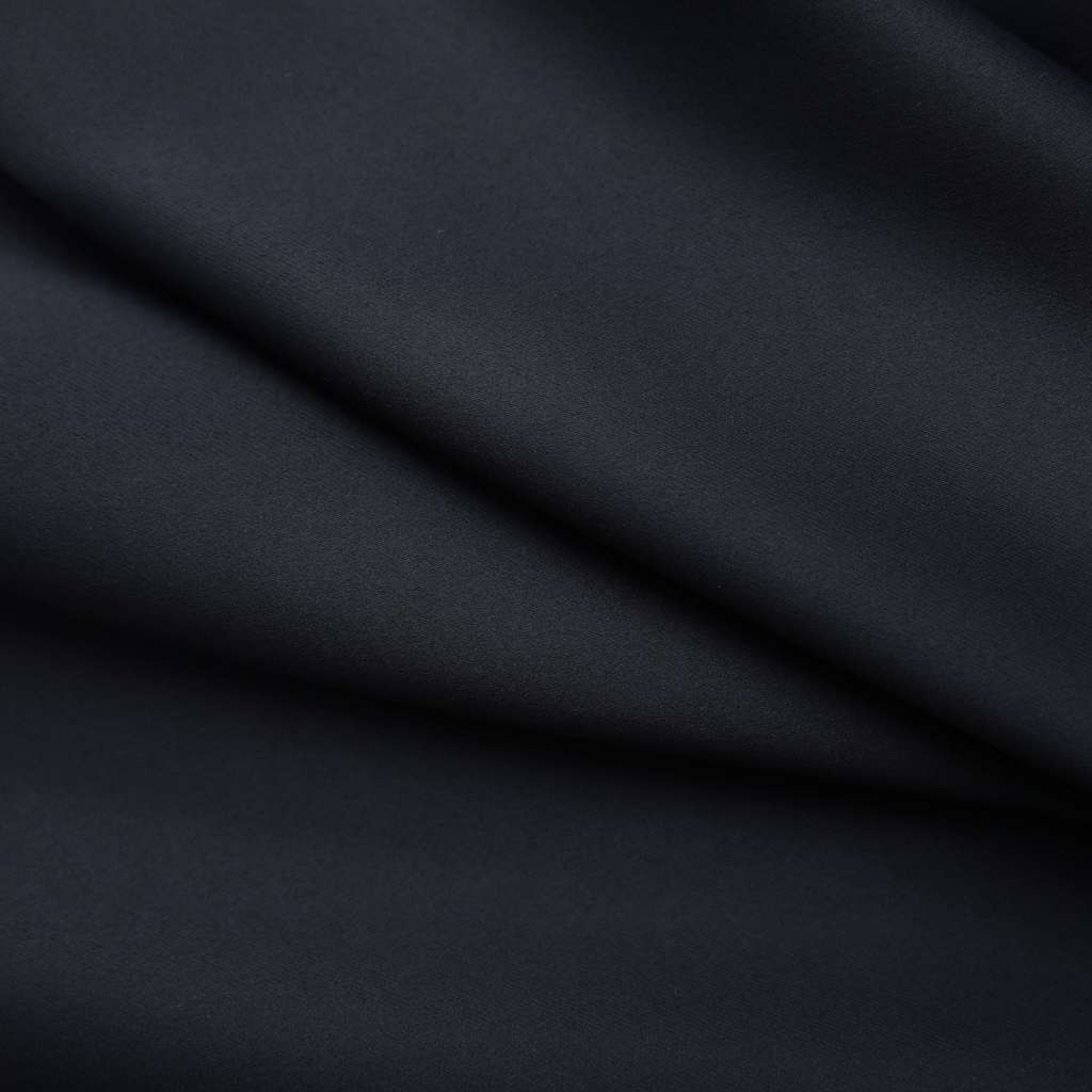 Zavjese za zamračivanje s kukama 2 kom crne 140 x 225 cm