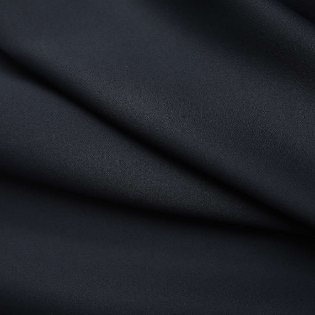 Zavjese za zamračivanje s kukama 2 kom crne 140 x 245 cm