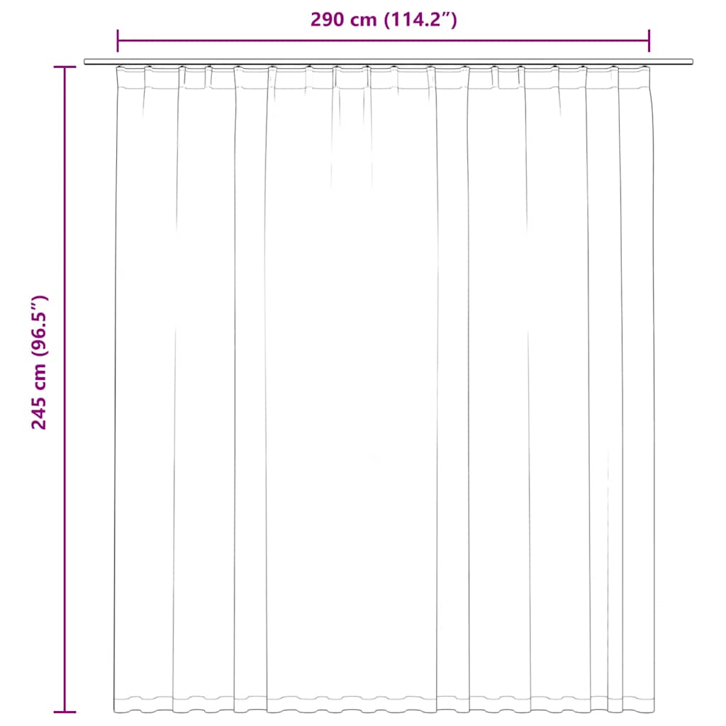 Zavjesa za zamračivanje s kukama plava 290 x 245 cm