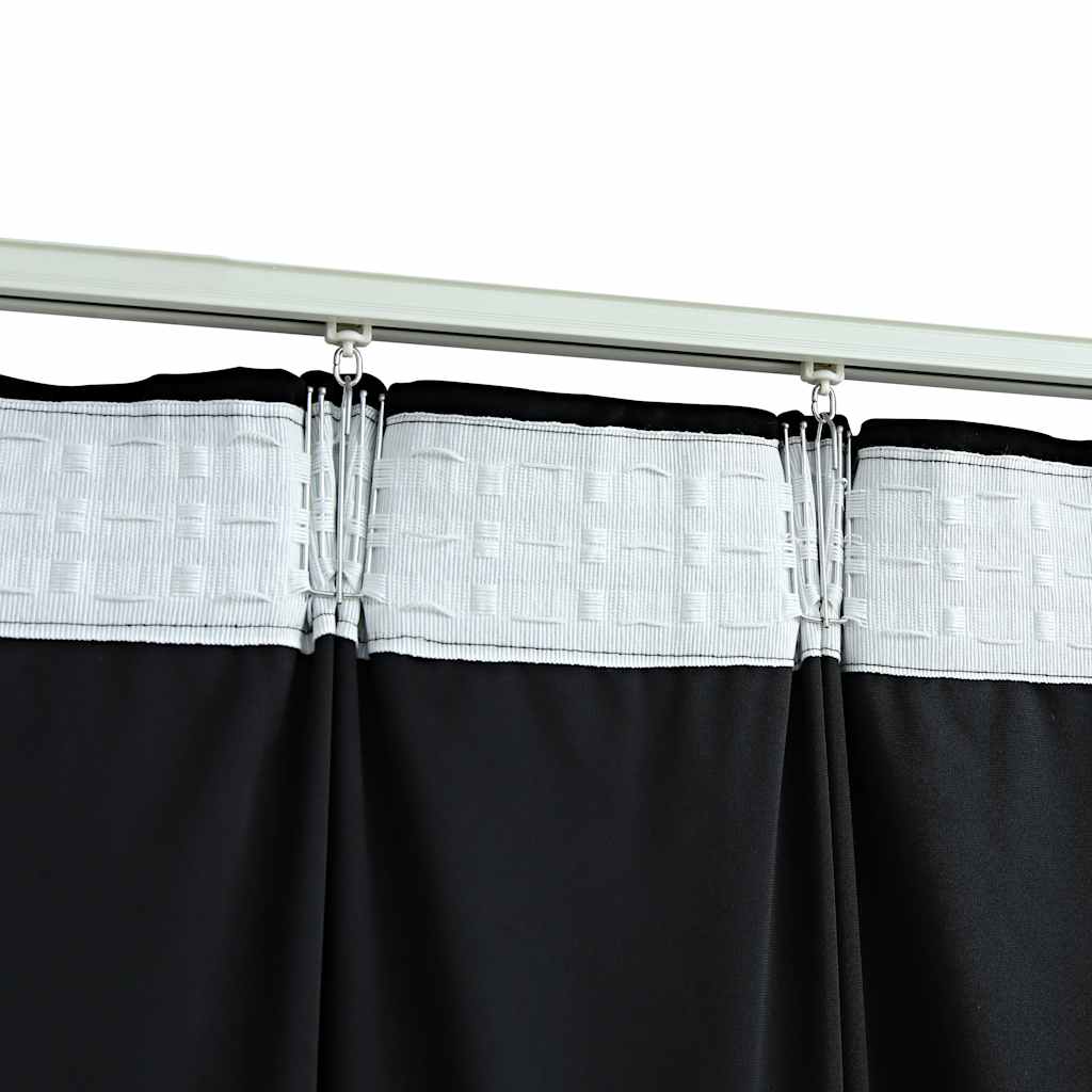 Zavjese za zamračivanje 2 kom baršunaste crne 140 x 175 cm