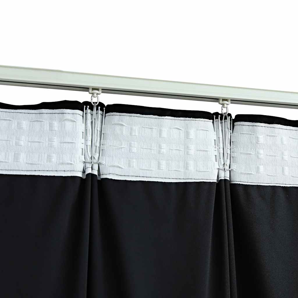 Zavjese za zamračivanje 2 kom baršunaste crne 140 x 225 cm
