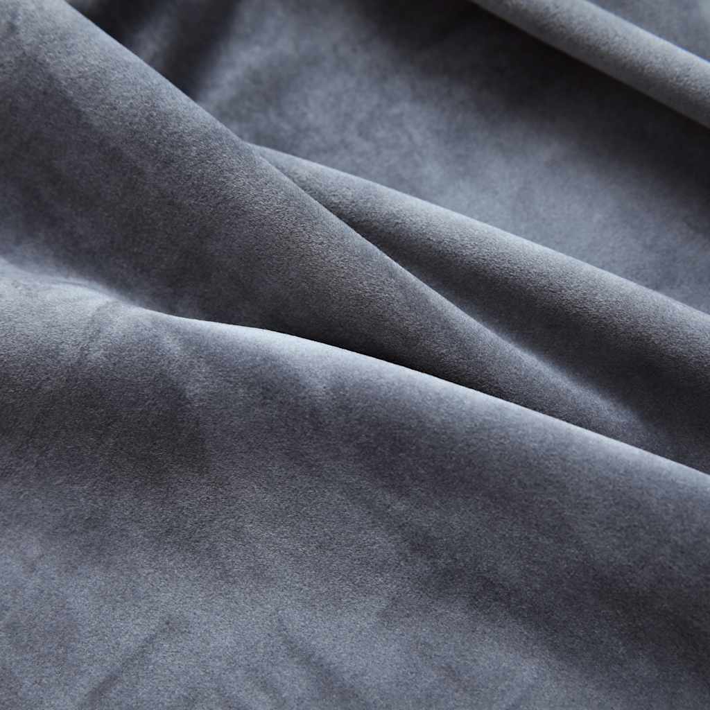 Zavjese za zamračivanje 2 kom baršunaste antracit 140 x 175 cm