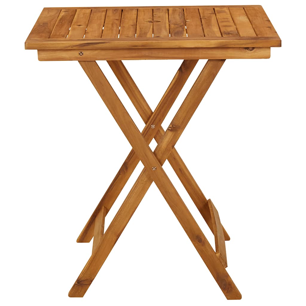Sklopivi vrtni stol od masivnog bagremovog drva 70 x 70 x 75 cm