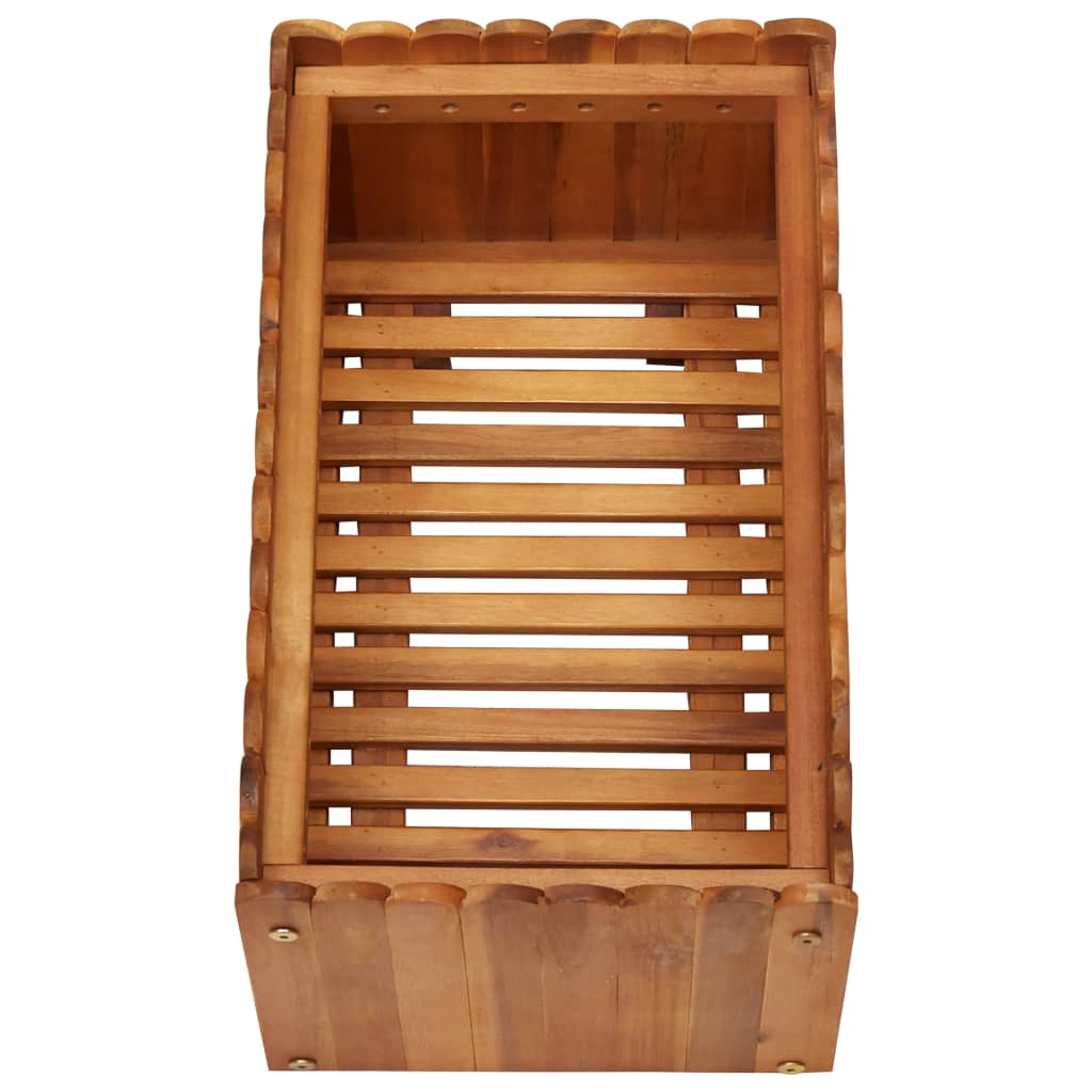 Vrtna posuda za sadnju od masivnog bagremovog drva 50x30x25 cm