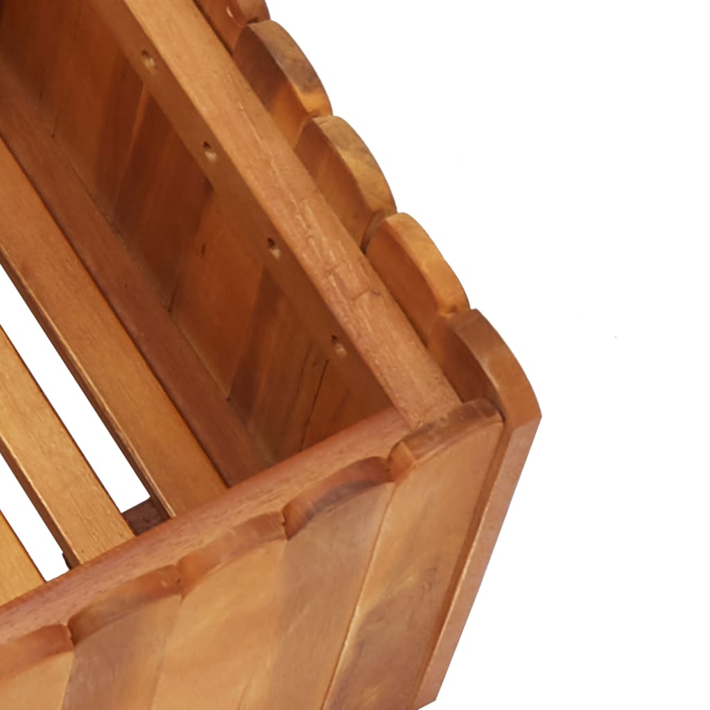 Vrtna posuda za sadnju od masivnog bagremovog drva 50x30x25 cm