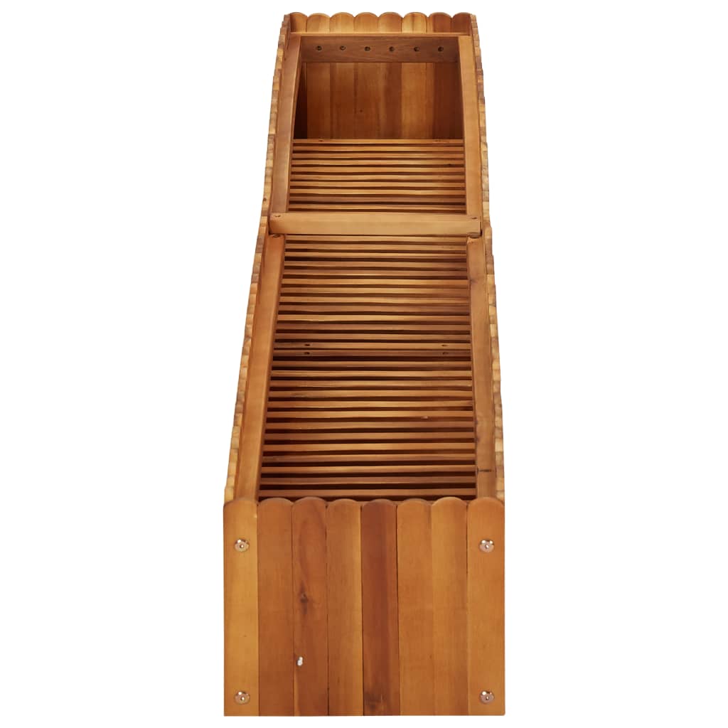 Povišena vrtna gredica 200 x 30 x 25 cm masivno drvo bagrema