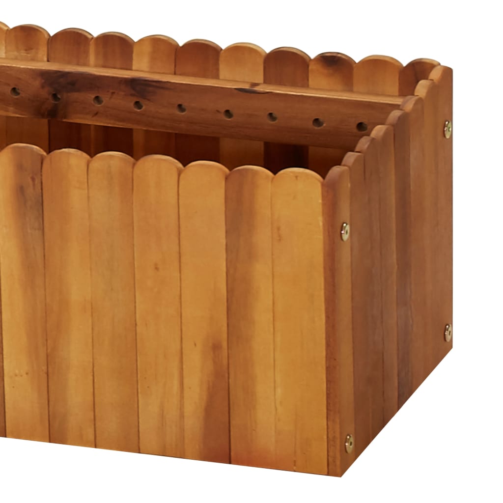 Povišena vrtna gredica 200 x 30 x 25 cm masivno drvo bagrema