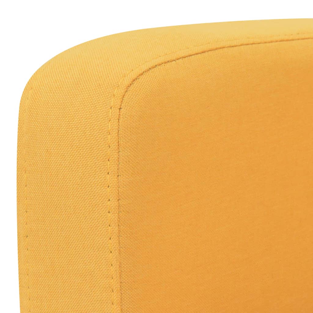 2-dijelni set sofa od tkanine žuti