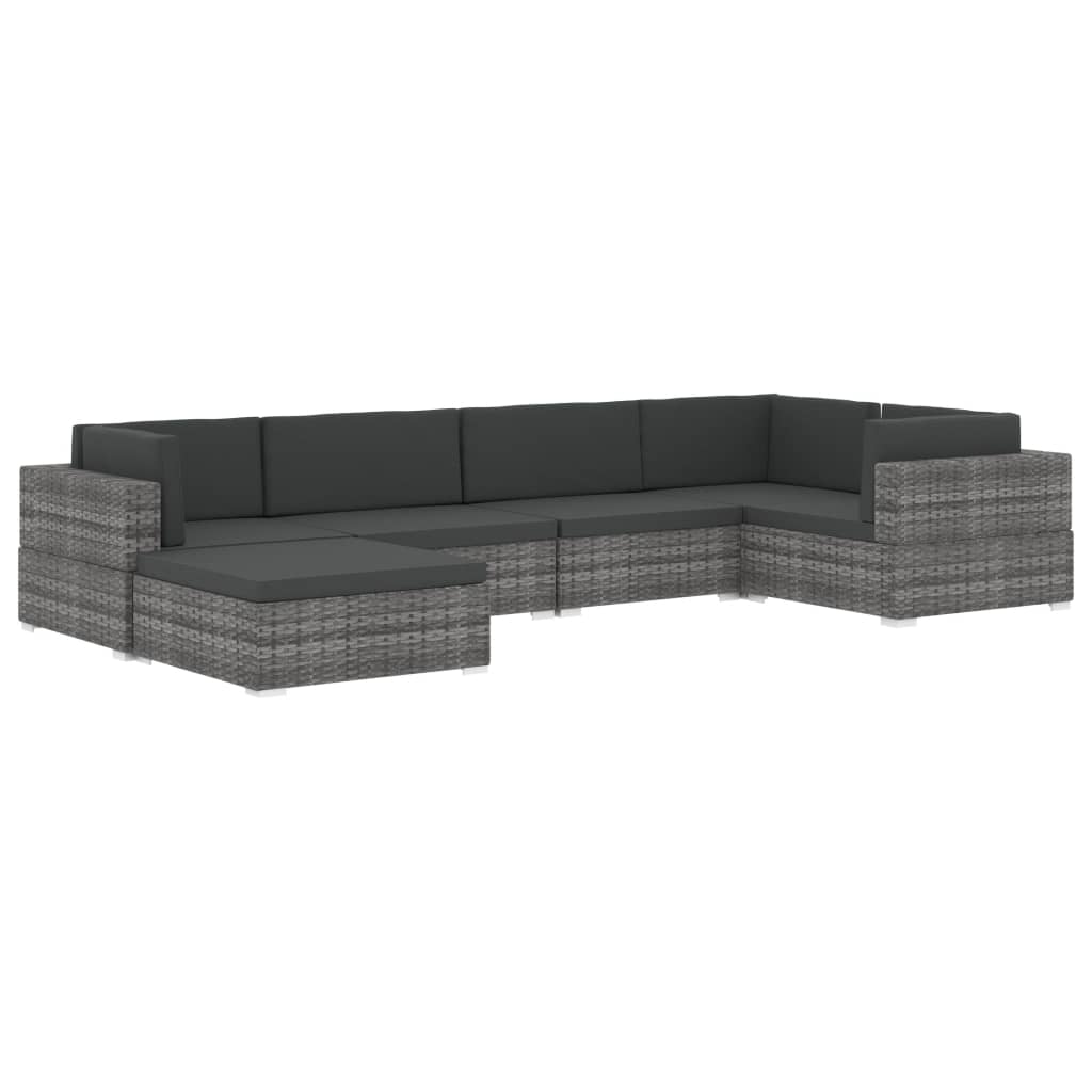 Modularni tabure s jastukom 1 kom od poliratana smeđi