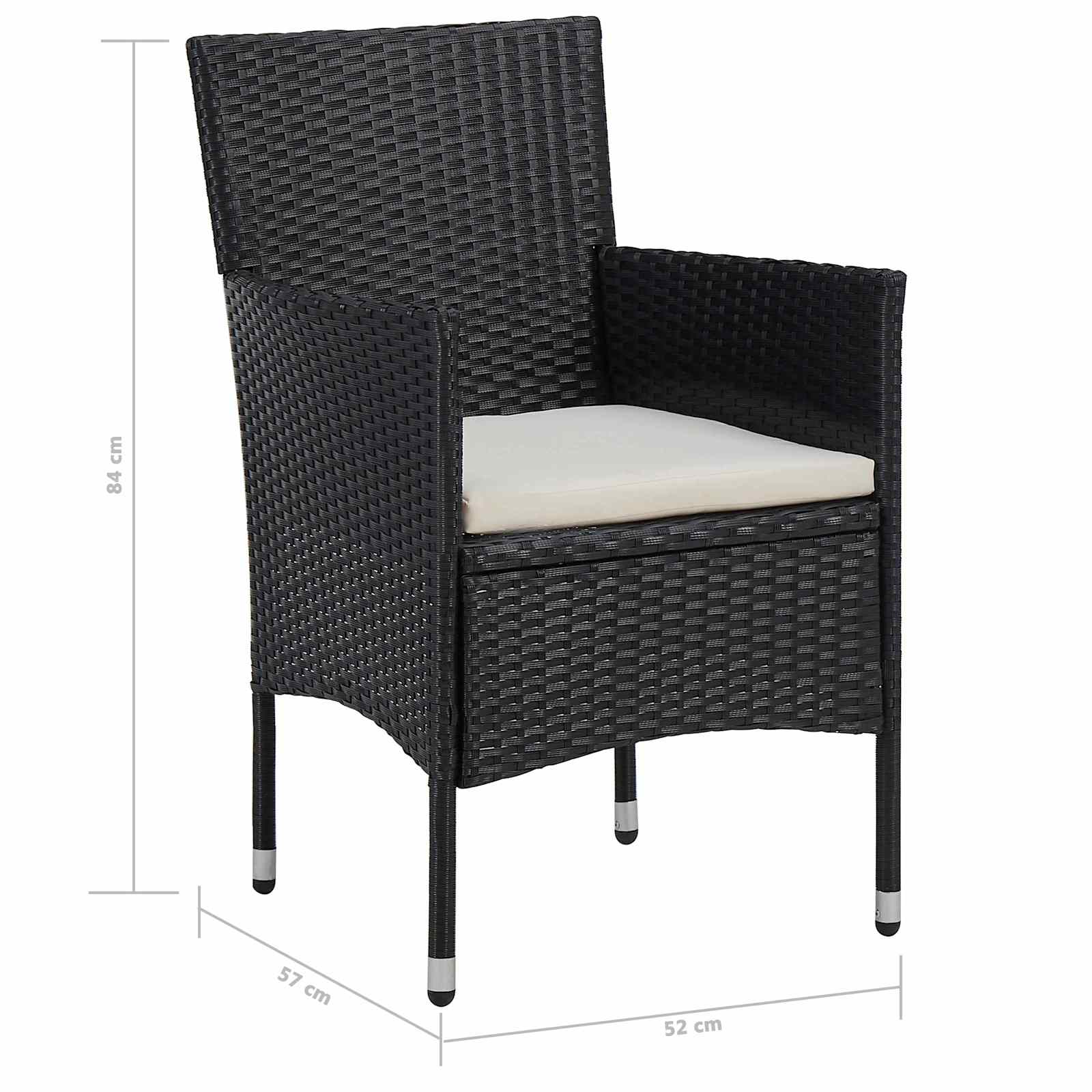 Set namještaja 5 pcs Crna