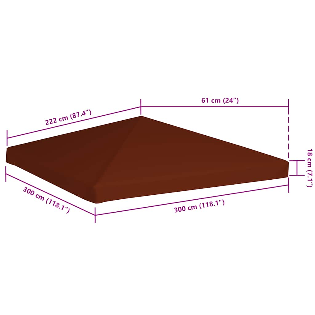 Pokrov za sjenicu 310 g/m² 3 x 3 m boja cigle