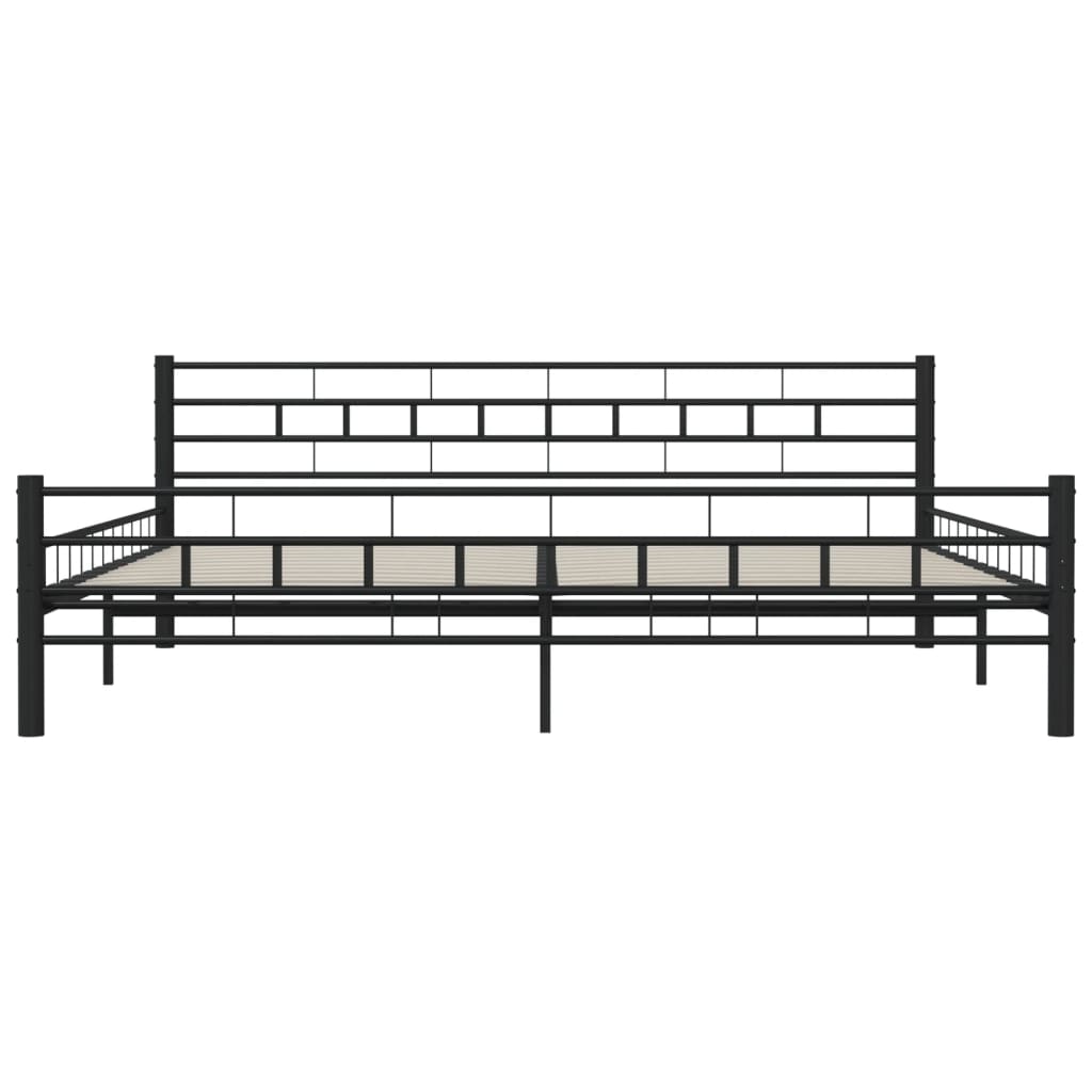 Okvir za krevet crni čelični 200 x 200 cm