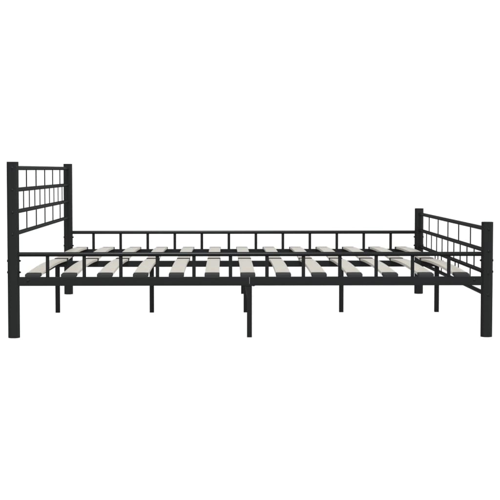 Okvir za krevet crni čelični 200 x 200 cm