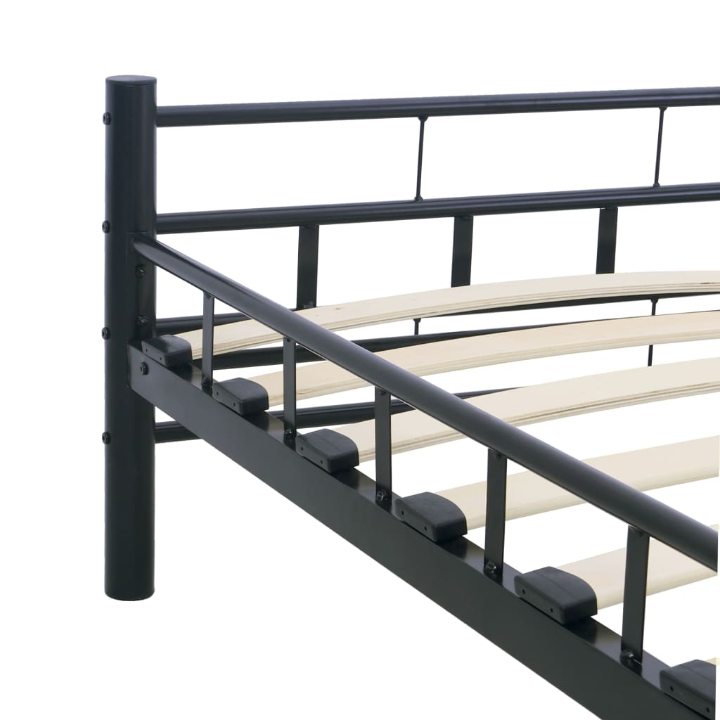 Okvir za krevet crni čelični 200 x 200 cm