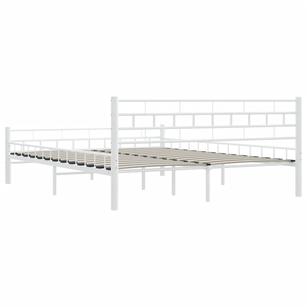 Okvir za krevet bijeli metalni 160 x 200 cm