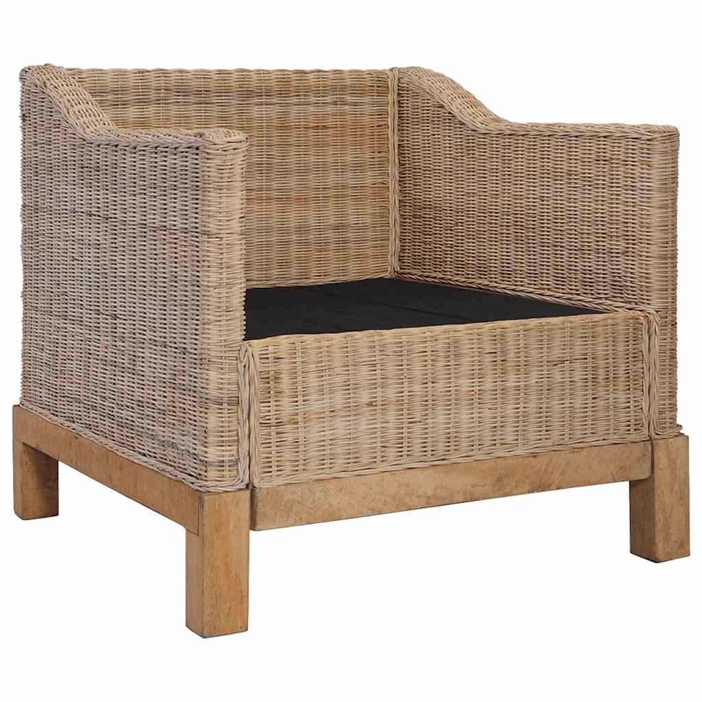 2-dijelni set sofa od prirodnog ratana s jastucima